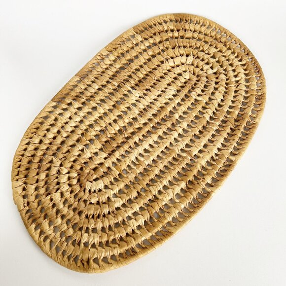 Vintage Handmade Ceramic Rustic Coastal Serving Platter Tray Flat Dish Hand Made - Picture 4 of 5